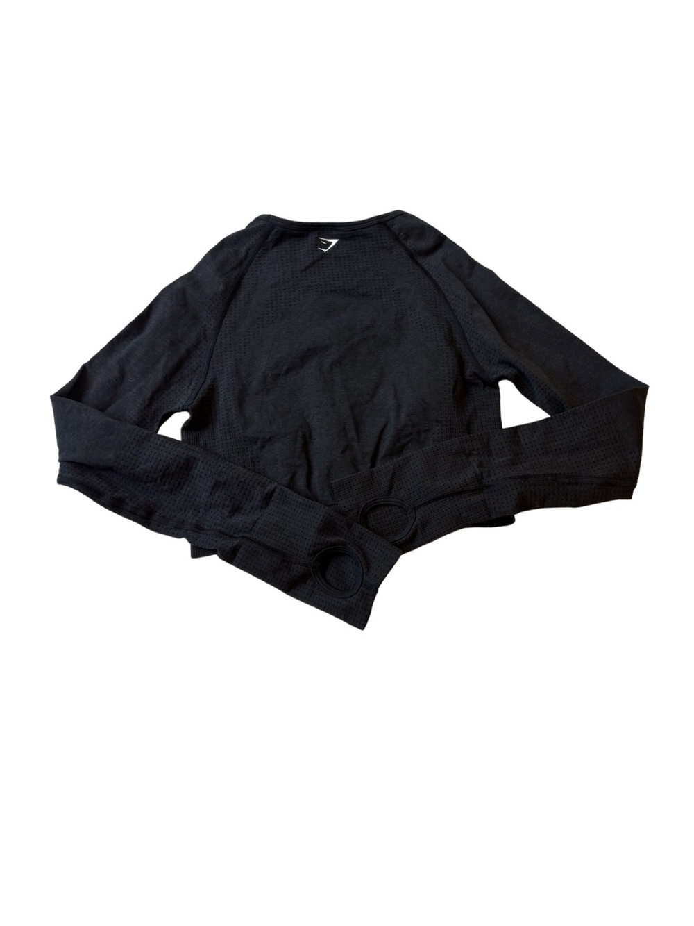 Gymshark Black Vital Seamless 2.0 Long Sleeve Crop - Picture 3 of 3